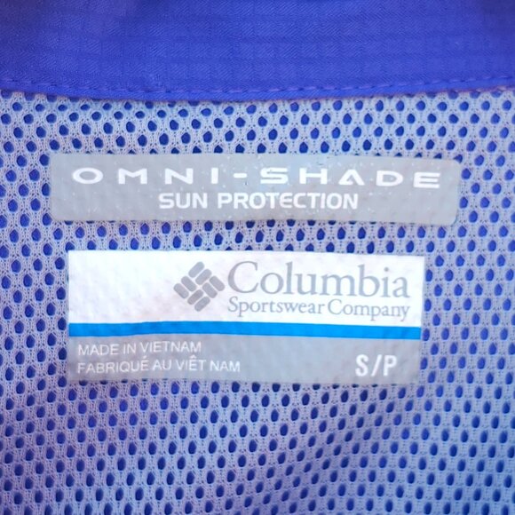 COLUMBIA Omnishade Sun Protection Blouse Women's Small PURPLE Long Sleeve - Picture 2 of 5
